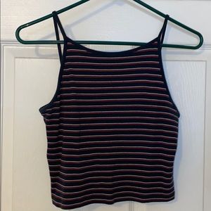 Brandy Melville Navy Striped Tank Top